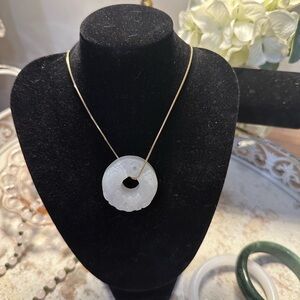 Carved White JADE Pendant